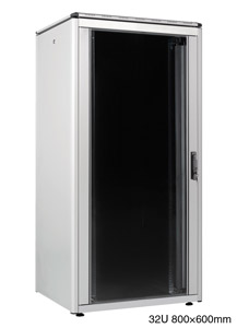 LANDE ES3628632/G-L ARMOIRE RACK 32U, larg.800, prof.600, gris, assemblée