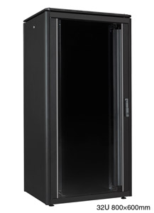 LANDE ES3628632/B-L ARMOIRE RACK 32U, larg.800, prof.600, noir, assemblée