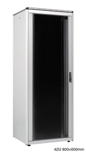 LANDE ES3628642/G-L ARMOIRE RACK 42U, larg.800, prof.600, gris, assemblée