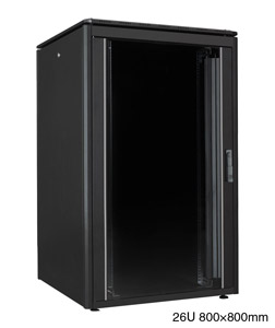 LANDE ES3628826/B-L ARMOIRE RACK 26U, larg.800, prof.800, noir, assemblée