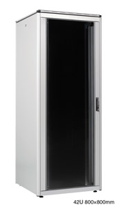 LANDE ES3628842/G-L ARMOIRE RACK 42U, larg.800, prof.800, gris, assemblée
