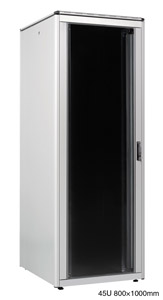 LANDE ES3628145/G-L ARMOIRE RACK 45U, larg.800, prof.1000, gris, assemblée