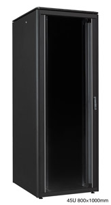 LANDE ES3628145/B-L ARMOIRE RACK 45U, larg.800, prof.1000, noir, assemblée