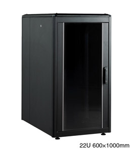 LANDE ES4626122/B-L ARMOIRE RACK 22U, larg.600, prof.1000, type IP30, noir, assemblée