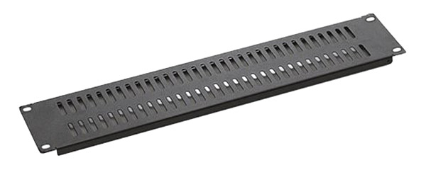 CANFORD RACKVENT PANNEAU DE VENTILATION 2U, acier, fentes verticales, peinture noire