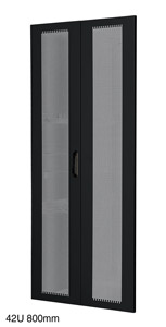 LANDE 36215836R/B-L PORTE GRILLAGEE GARDE-ROBE ARRIERE pour rack 362, 396, 36U, larg.800, noir