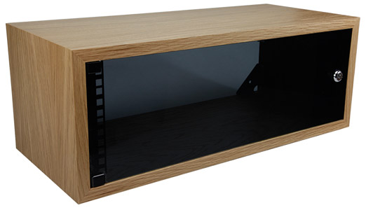 CANFORD ES4142504/O ARMOIRE MURALE AV 4U, porte en acrylique, prof.250mm, chêne