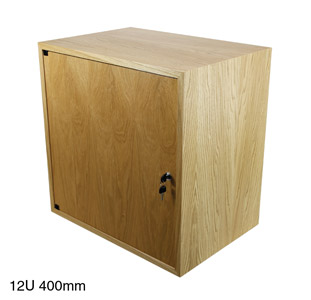 CANFORD ES4154012/O CAISSON RACK A POSER 12U, porte pleine, prof.40mm, chêne