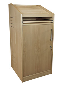 CANFORD ES4186018/A PUPITRE DE PRESENTATEUR AV 18U, prof.600mm, frêne