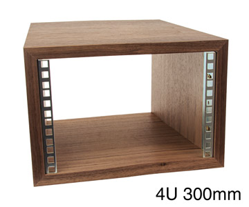 CANFORD ES4123004/W MINI CAISSON DEMI-RACK 4U, prof.300mm, noyer