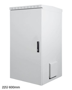 LANDE ES4556022/G-L ARMOIRE RACK MURALE IP55, 22U. prof.600, porte en acier, gris