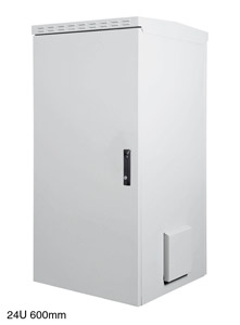 LANDE ES4556024/G-L ARMOIRE RACK MURALE IP55, 24U. prof.600, porte en acier, gris