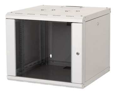 LANDE PROLINE PR09U6060-LG ARMOIRE RACK MURALE 9U, prof.600, porte vitrée, gris