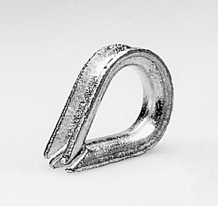 DOUGHTY T38600 COSSE-COEUR 3mm, pour câbles galvanisés, argent