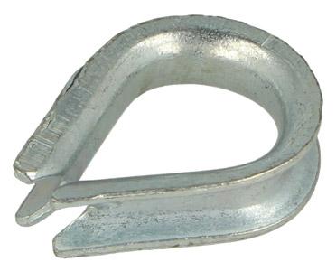 DOUGHTY T39000 COSSE-COEUR 9-10mm, pour câbles galvanisés, argent