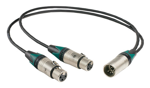 TECPRO YL972 CORDON "Y" XLR5 femelle vers 2x XLR3F