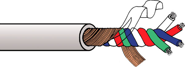 CANFORD SQ4.7 CABLE 1 quad, gris