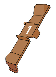 MARQUEURS DE CABLE PC60.1 Retrofit, marron, bande de 32