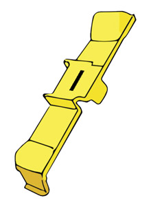 MARQUEURS DE CABLE PC36.I Retrofit, noir sur jaune, bande de 32