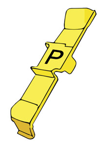 MARQUEURS DE CABLE PC60.P Retrofit, noir sur jaune, bande de 32