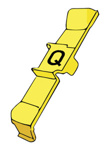 MARQUEURS DE CABLE PC36.Q Retrofit, noir sur jaune, bande de 32