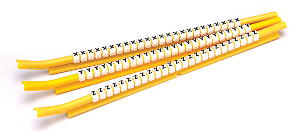 MARQUEURS DE CABLE PS12BW.F Retrofit, noir sur blanc, sur applicateur, pack de 300