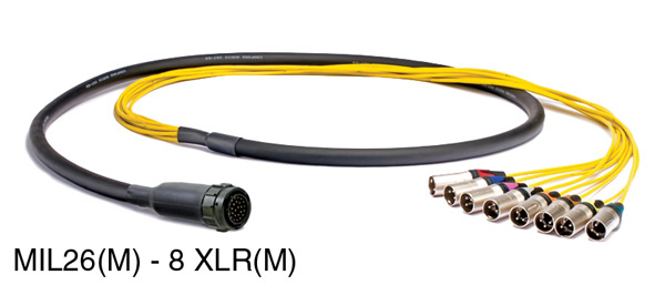 CANFORD CORDON MIL26 EPANOUI mâle vers 8x XLRM, 2m