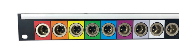 CANFORD ÉTIQUETTES XLR rouge, feuille de 20