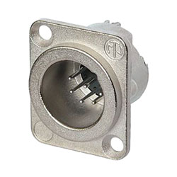 NEUTRIK NC7MD-LX XLR EMBASE mâle, corps nickel, contacts argent