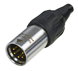 NEUTRIK NC5MX-TOP XLR FICHE mâle, contacts plaqué or, IP65