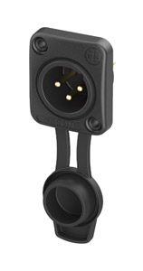 NEUTRIK NC3MDXX-TOP XLR male panel, true outdoor protection