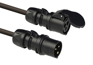 CANFORD CORDON SECTEUR RENFORCÉ 16A PCE Midnight 013-6X - PCE Midnight 213-6X, 5m, noir