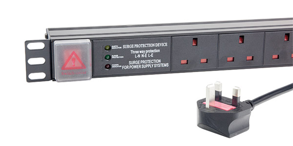 CANFORD REGLETTE SECTEUR économique, 1U horizontale, 6 voies, UK, fusible