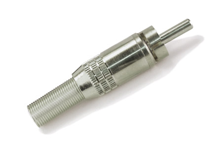 DELTRON 330 FICHE RCA corps nickel, contacts argent