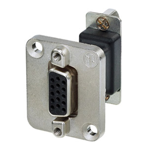 NEUTRIK NADB15FF SUB-D 15pts femelle-femelle, install.panneau, dos-à-dos, nickel