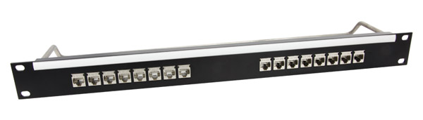 CANFORD PANNEAU DE CONNEXION PRO RJ45 CAT5E 1U 1x16 traversées, blindé, noir