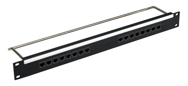 CANFORD PANNEAU DE CONNEXION PRO RJ45 CAT6 1U 1x16 traversées, non blindé, noir