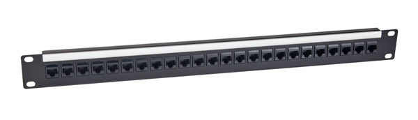CANFORD PANNEAU DE CONNEXION RJ45 CAT6 économique, 1U, 1x24, IDC, non blindé, noir
