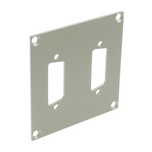CANFORD PLAQUE-DE CONNEXION MODULAIRE UNIVERSAL 2x découpe Sub-D 15pts, gris clair