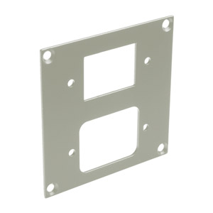 CANFORD PLAQUE DE CONNEXION MODULAIRE UNIVERSAL 1x déc.IEC femelle 1x découpe IEC mâle, gris clair