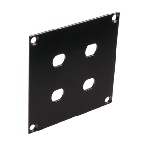 CANFORD PLAQUE DE CONNEXION MODULAIRE UNIVERSAL 4x découpe ST coupleur fibre optique, noir