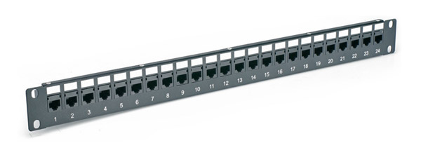 CANFORD PANNEAU DE CONNEXION CAT6 RJ45 1U, 1x24 traversées, non-blindé