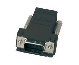ADAPTATEUR A MONTER SUB-D 9pts mâle-RJ45, noir
