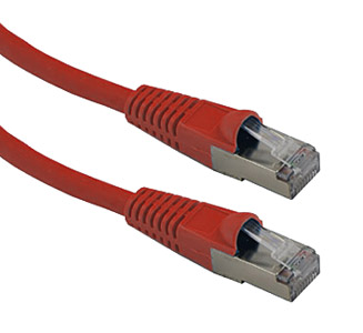 CORDON CAT6A BLINDE RJ45-RJ45-0.5m, rouge