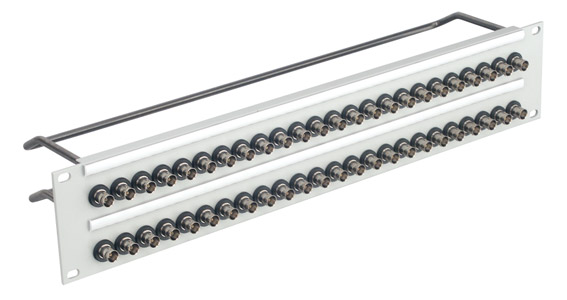 CANFORD PANNEAU DE CONNEXION BNC 2U, 2x12, 12G 4K, gris clair