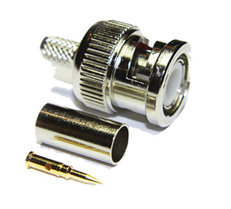 COAX CONNS 10-005-A3-AH FICHE BNC mâle, à sertir, 50 ohms, groupes D/G/V, pack de 100