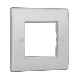 RPP EASYCLIP 1G2MP PLAQUE D'HABILLAGE 1gang, plastique blanc, arrondie