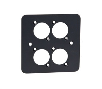 CANFORD F41B CANFORD PLAQUE DE CONNEXION GB 1 gang, 4 trous de montage, noir