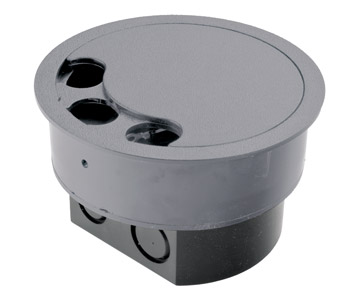 COLES FLOOR GROMMET With blank plate, grey