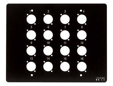 CANFORD PLAQUE SUPERIEURE POUR BOITE MURALE TYPE B 16 trous